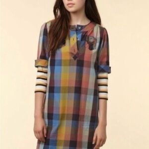 A.P.C. Madras Multicolor Plaid Dress